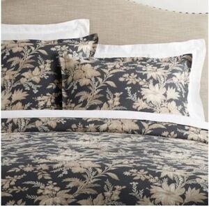 Pottery Barn Full/Queen Augustine Floral Belgian Flax Linen Duvet